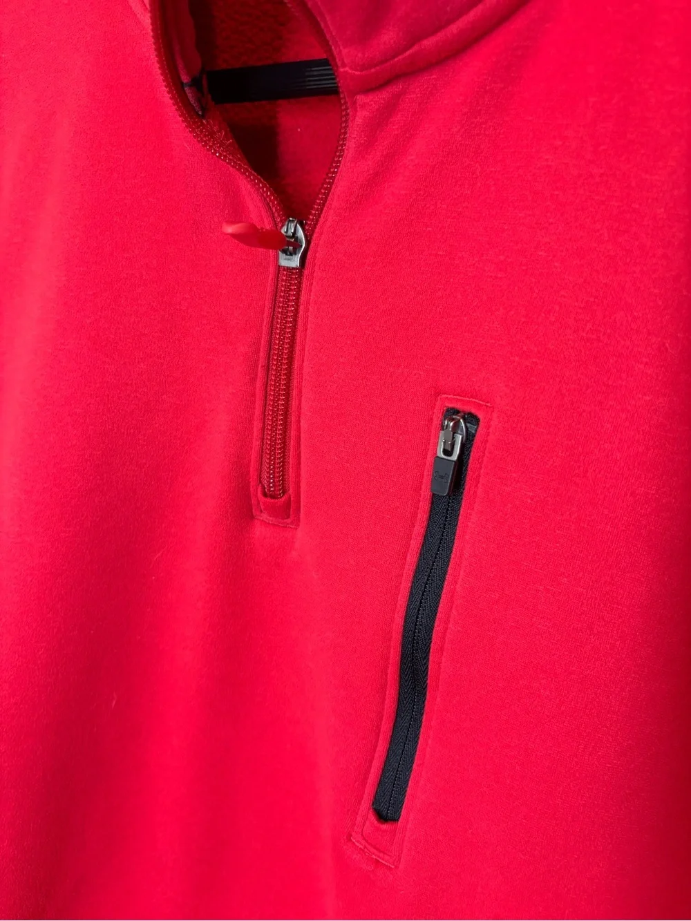 Under Armour Red Quarter-Zip Fleece Pullover, black trip, Large